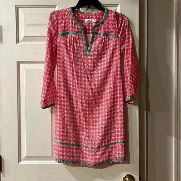 Vineyard Vines Women's Pink Cowrie Shell Tunic Dress Size 2 - Picture 1 of 10